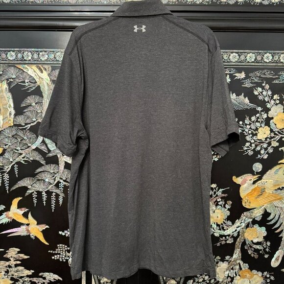 Under Armour HeatGear Loose Fit Polo Shirt XL Dark Gray - Picture 8 of 12